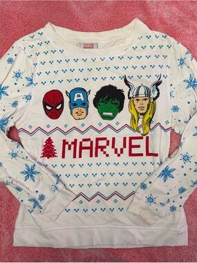 Marvel Christmas Sweatshirt with Spider-Man, Captain America, Hulk and Thor